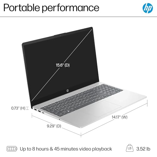 Image of HP 15.6 inch Touchscreen Laptop | 12th Gen Intel i5-1235U (Beats i7-8700) | 16GB RAM | 1TB SSD | Iris Xe Graphics | Win 11 Pro | Fast Charge | Silver | W /Mouse