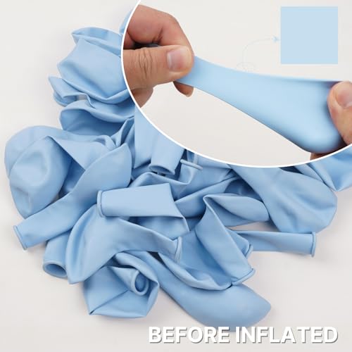 Image of PartyWoo Light Blue Star Balloons 110pcs Different Sizes 18 12 10 5 Inch Pack 22 Inch Light Blue Spike Star Explosion Foil Mylar Balloon Arch Kit for Birthda Party Decorations Blue-Q13