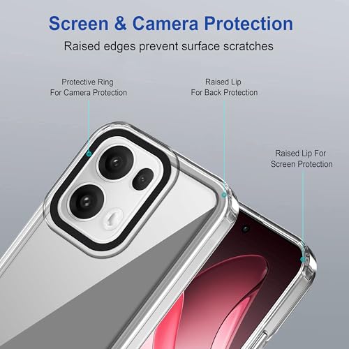Image of Zapcase Back Case Cover for Oppo Reno 13 Pro 5G | Compatible for Oppo Reno 13 Pro Back Cover | Case Cover with Camera Protection | (TPU + PC | Transparent)