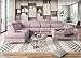 Fabrique Bossberry U-Shaped 7-Seater Suede Fabric Sofa Set - Modern