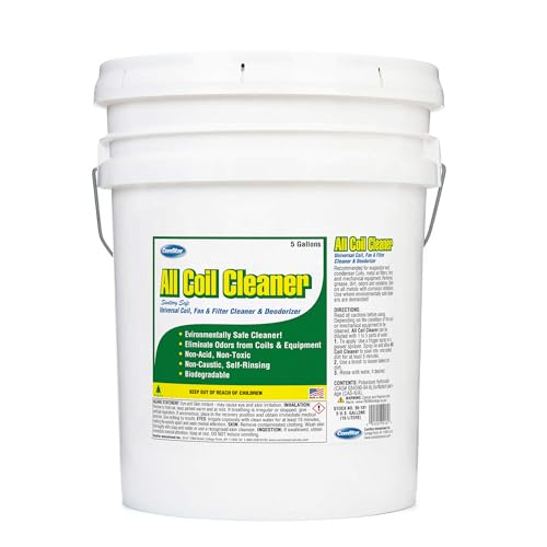 ComStar All Coil Cleaner, Universal Coil, Fan & Filter Cleaner, Eco-Friendly, Dilutable. Cleans and Deodorizes Mechanical Equipments, Made In USA, 5 Gallon (90-181)