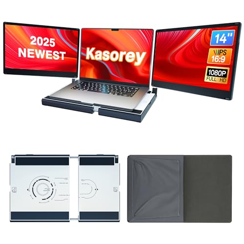 2025 New Upgraded Laptop Screen Extender Portable Monitor,1080P FHD IPS Screen,Monitor Extender for Laptop,Fit for 13-17" Laptops, Plug & Play Compatiable with Wins/Mac/Android/Switch (Detachable 14")