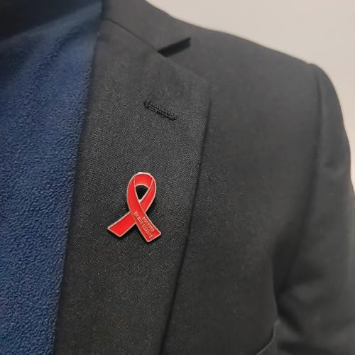 Image of 20 Pcs Funeral Ribbon Awareness Pins Memorial Lapel Brooches Forever In Our Hearts For Mourning Event