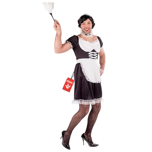 Fun Shack Maid Outfit for Men, Male Cleaner Uniform, French Maid Costume, Mens Cleaner Costume, Party Dress Up, Medium
