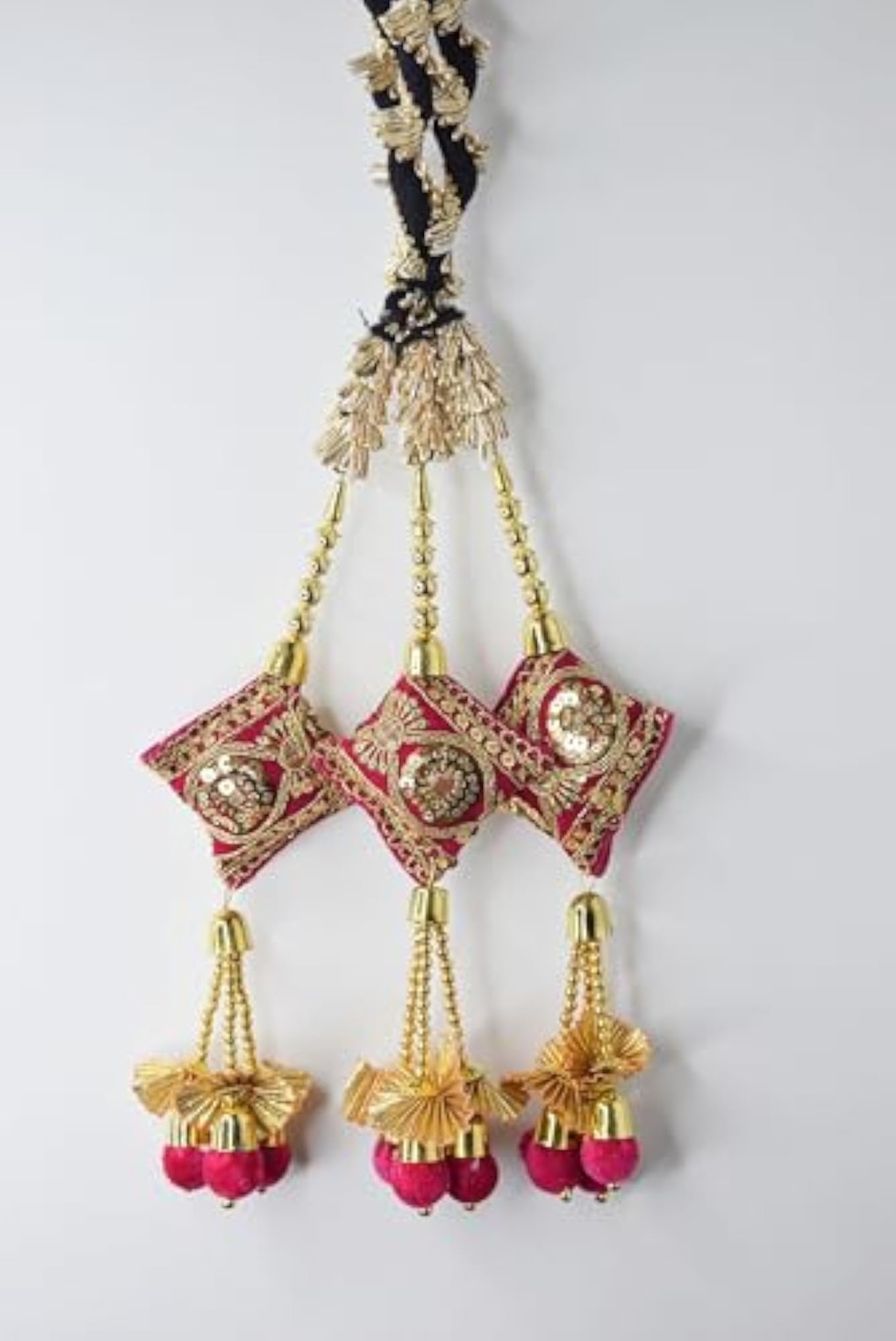 Punjabi Cushion Paranda with Gota Patti Braid for Heavy Look