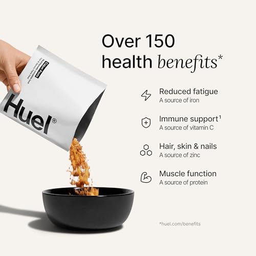 Image of Huel Hot and Savory Meal Packs | Bolognese | Up to 25g Protein Plant Based Instant Meal | 27 Vitamins and Minerals | 100% Nutritionally Complete | 7 Pack
