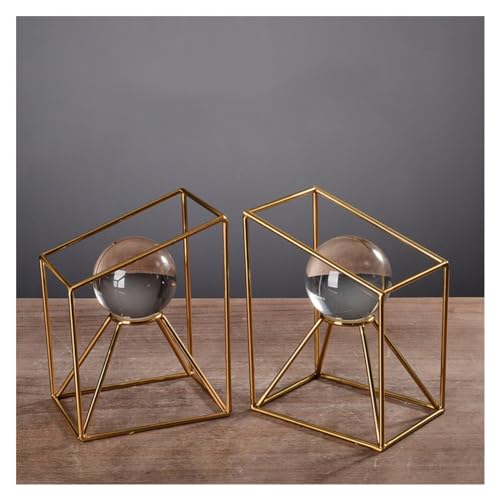 Sujetalibros con bola de cristal adorno para estantería de oficina y salones de casa 7