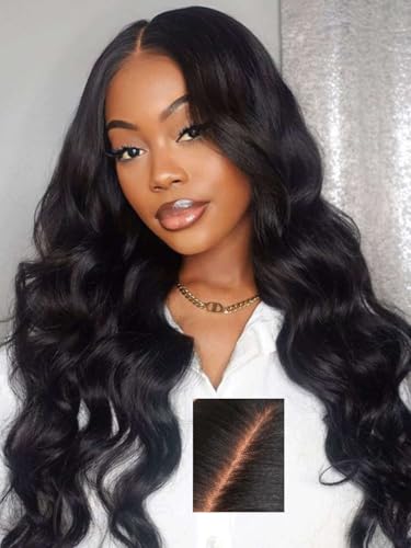 Image of Beauty Forever Pre Glueless Frontal Wig - Pre Cut Lace Front - Body Wave Human Hair - Put on and Go HD Lace - Bye Bye Knots - 150% Density - 16 Inch