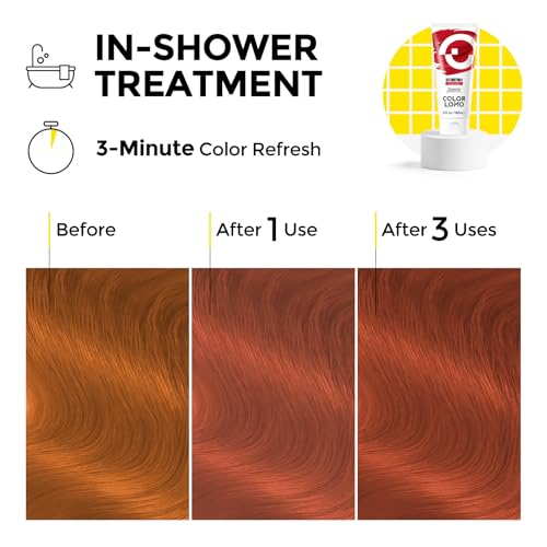 Image of COLORLOMO Color Depositing Conditioner, Semi Permanent Hair Color for Bleached, Highlighted & Color-Treated Hair, Hydrating Formula with Shea Butter & Almond Oil, 6oz-Red