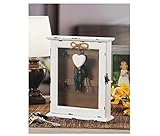  TxT Schlüsselschrank aus MDF Holz Vintage mit weißem Herz Aufnäher 20 x 6 x 24 cm grau, weiß und braun wählbar