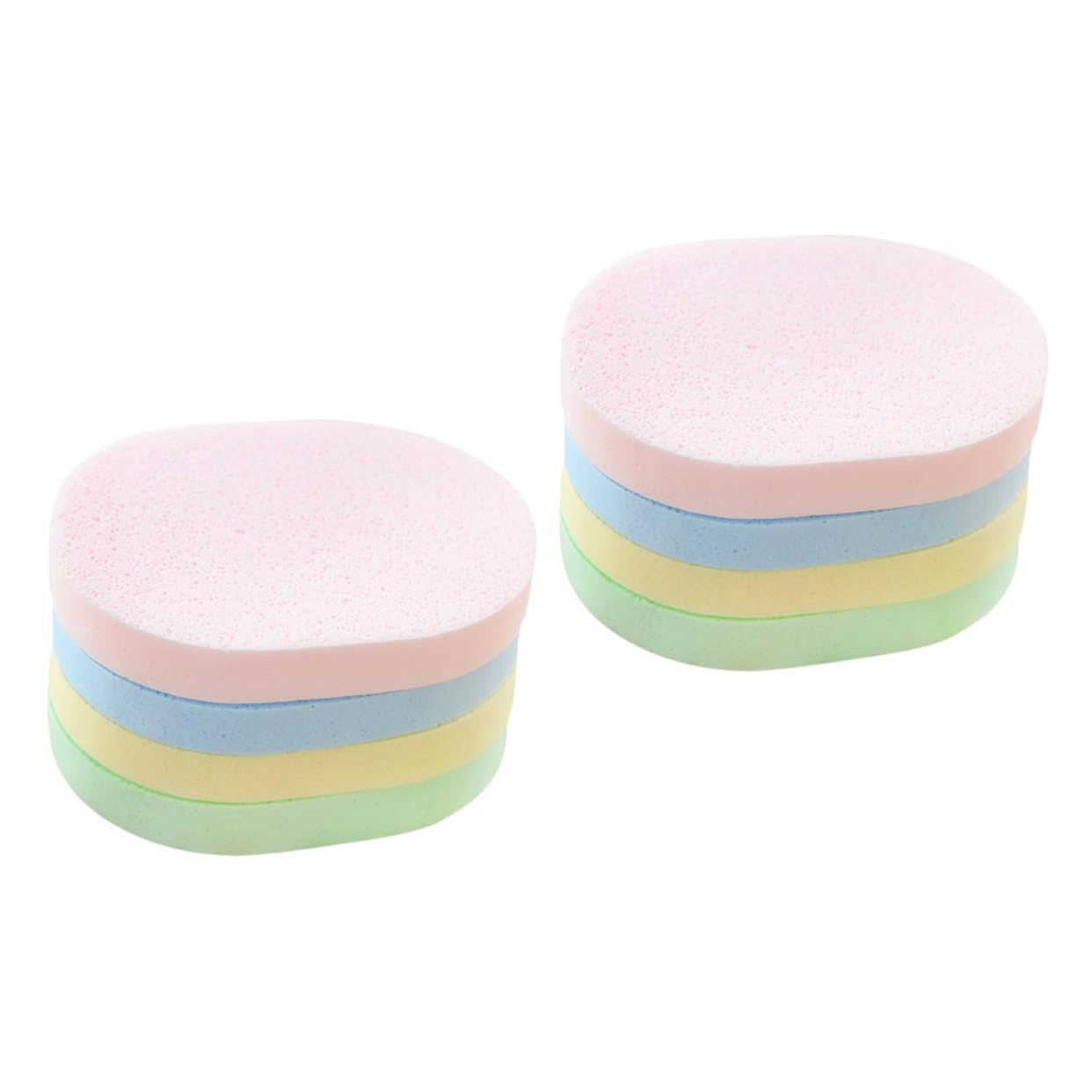 SHERCHPRY 8Pcs Thickened Facial Sponges Random Color Makeup Remover Pads for Skin Care and Cleansing Soft Skin Friendly Face Washing Tools