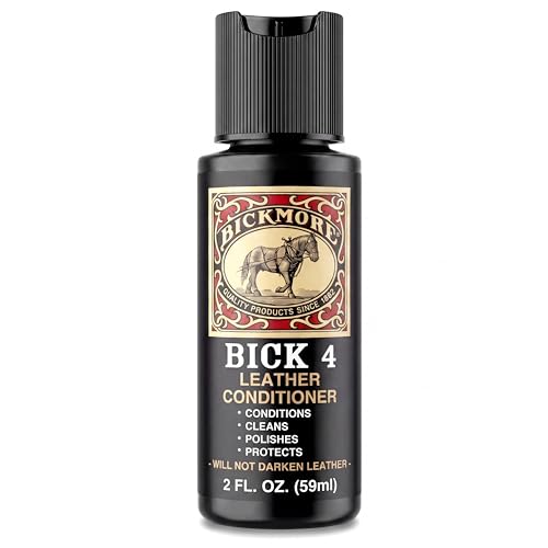 Bickmore Bick 4 Leather Conditioner and Leather Cleaner 2 oz - Will Not Darken Leather - Safe for...