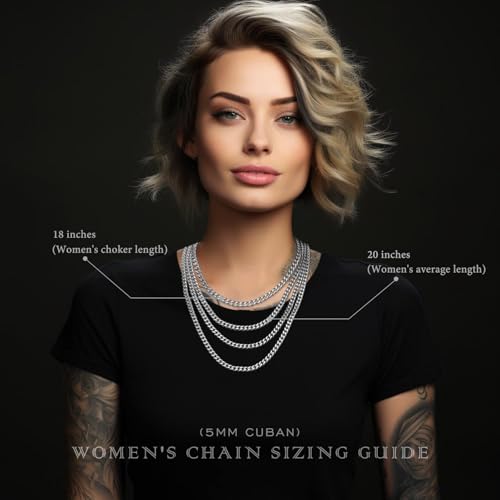 KRZ Silver Cuban Link Chain for Men 5mm Miami Chains for Men Stainless Steel Chains 925 Sterling Silver Necklace for Men and Women Jewelry4