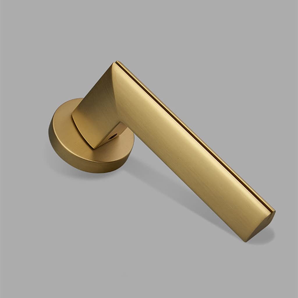 Poignée de porte d'intérieur en alliage de zinc et finition or