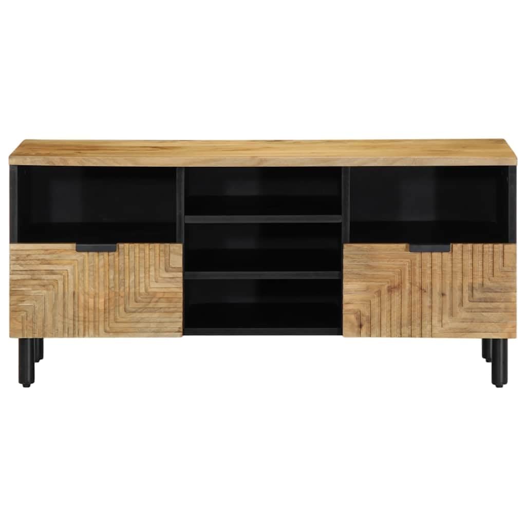 Szafka pod telewizor 100 x 33 x 46 cm lite drewno mango brązowy