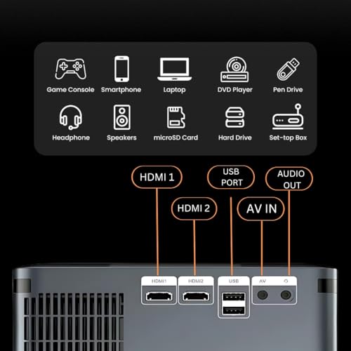 Image of TONZO X1 Android LED Projector, 8K Support, FHD, 7500L, 250 inch Screen, 10W Dolby, Widevine L1, Dual Wi-Fi & BT, OTT, Voice Remote, 4D /4P Keystone, AI Intelligence, Black