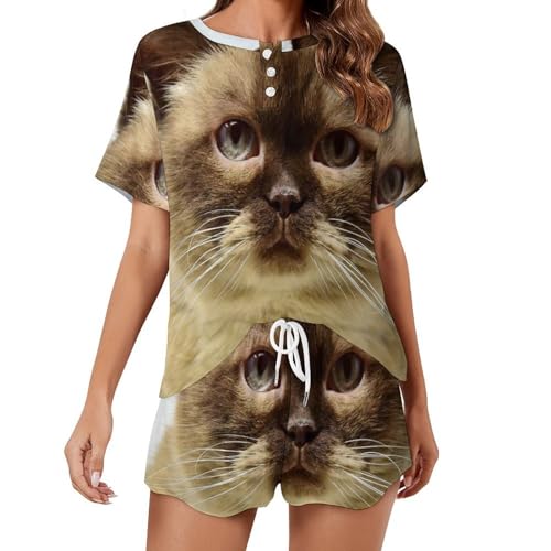 Pyjama chat mignon pour femme la douceur absolue pour des nuits sereines et douillettes