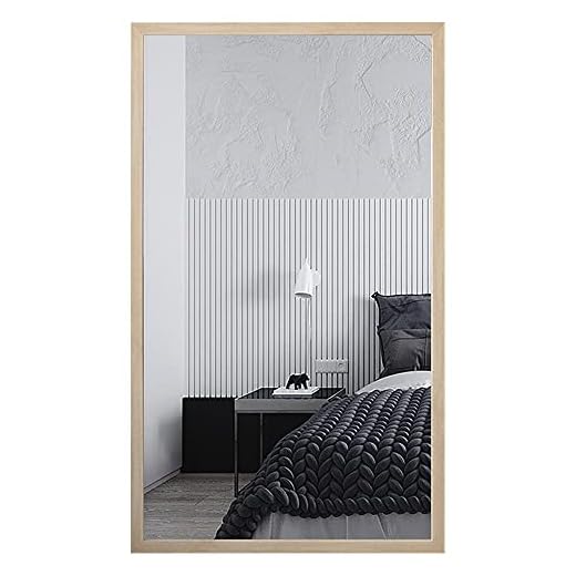 Espelho Moldura Decorativa Grande Madeira Carvalho para Banheiro Sala Quarto