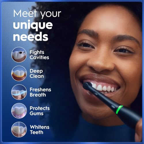 Oral-B Rechargeable Electric Toothbrush, iO5 Customizable Clean, 5 Cleaning Modes, Visual Pressure Sensor to Protect Gums, Travel Case, Black - image 2