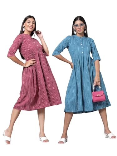 Image of Women's Cotton Striped Regular Dress Shirt