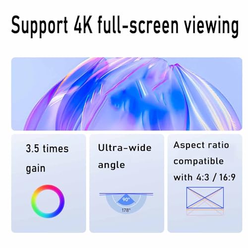 Pantalla de proyector con soporte de 72 pulgadas miniatura 4