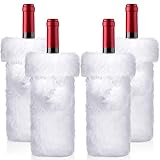 Christmas Faux Fur Wine Bottle Covers