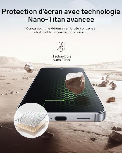 Belkin ScreenForce Titan SmartShield Protection D'Écran Anti-Espion pour Samsung Galaxy S26, Protection Antirayure, Anti-trace de Doigt, Ultrafine, Avec Support Easy Align