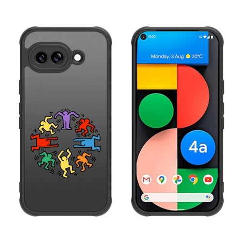 キース ヘリング Google Pixel 7A/8A/9A ケース スマホケース 携帯カバー レンズ保護 電話カバー 互換性のある 兼用性 手触りが良い 軽量 薄型 防塵 滑り止め 指紋防止 耐衝撃 全面保護 脱着簡単