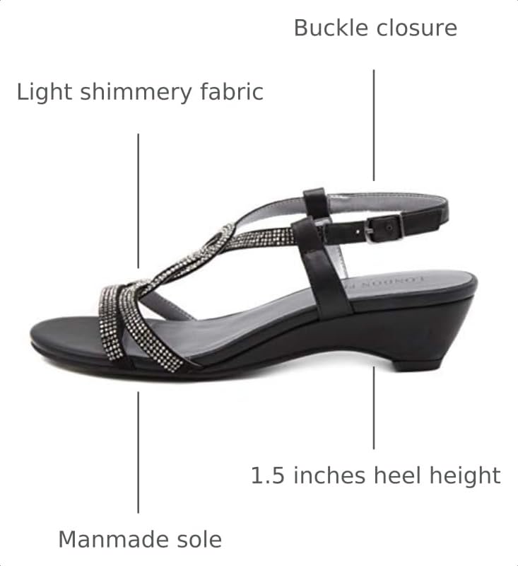 Image of LONDON FOG Womens Macey Demi-Wedge Dress Sandals