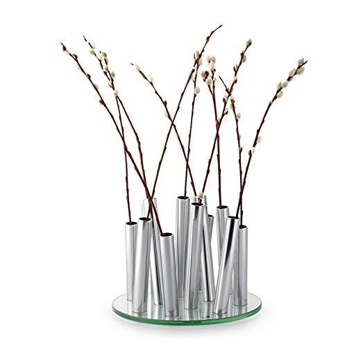 Philippi BOUQUET vaas 24 x 18 cm glas/aluminium gepolijst zilver - Afbeelding 4