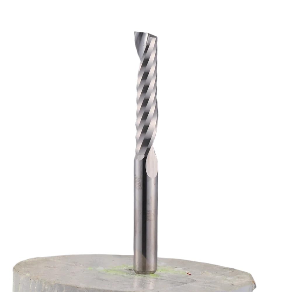 1 sztuk AAA 3.175/4/5/6/8/10/12mm Up Cut pojedynczy rowek spiralny frez CNC narzędzia trzpieniowy do drewna(10x42x90L)