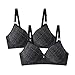 2PC Femmes Soutien-Gorge Dentelle sans Armatures Bretelles Réglable Grande Taille Léger élastique Bra DouxBlanc Nu Rouge Bretelles RéGlables Carreaux Soutien Gorge Sans Armature Confortable Noir