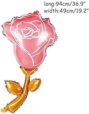 Miniatura 2 de 1 globo de papel de aluminio para el día de San Valentín, marítimo, boda, fiesta, decoración, niños, inflable, suministros de globos de aire (rosa)