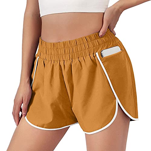 Pantalones Cortos de Pijama/Deporte Mujer Verano - Algodón, Partes de Abajo de Pantalones Cortos Running Mujer con Bolsillo Trasero para Gimnasio Shorts Pantalones Deportes Suave Transpirable Cover