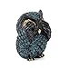 Owl figurine and sculptures for shelf decor accents,3 wise Owl statue for living room bedroom decoration,Retro animal decor,boho gift for women bird lover,see no evil hear no evil speak no evil