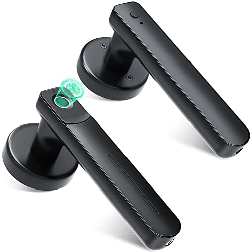 Smart Lock Fingerprint Door Lock, Electronic Door Lock Fingerprint Lock, Front Door Lock Set Keyless Entry Door Lock with Handle, Bedroom Door Lock, Door Locks with Deadbolt, Smart Door Handle