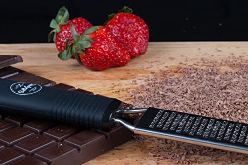 Belleguppy Lemon Zester & Cheese Grater, Professional Zesting Tool For Parmesan, Citrus, Ginger, Nutmeg, Garlic, Chocolate, Fruits, Razor-Sharp Stainless Steel Blade Protective Cover, Dishwasher Save #TOP4