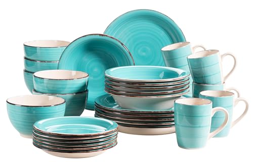 MÄSER 931614 Bel Tempo II 30-teiliges Vintage Geschirr Set für 6...