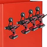 4 Pack Strong Garage Magnetic Hooks, Power Tool Organizer Rack, Heavy Duty Storage Utility Magnet Hooks for Power Drill,Garden Tools, Hose,Pegboard,Garage, Workshop for Indoor & Outdoor Hanging