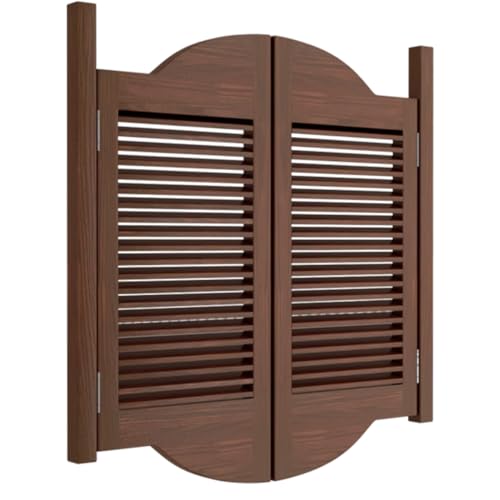CUPKEE Cafe Doors Swinging Doors,Retro Interior Saloon Partition Door Bar Kitchen Auto Close Fence Half Waist Door, for Bar Porch Entrance Counter Hallway,W 39 x H 28in