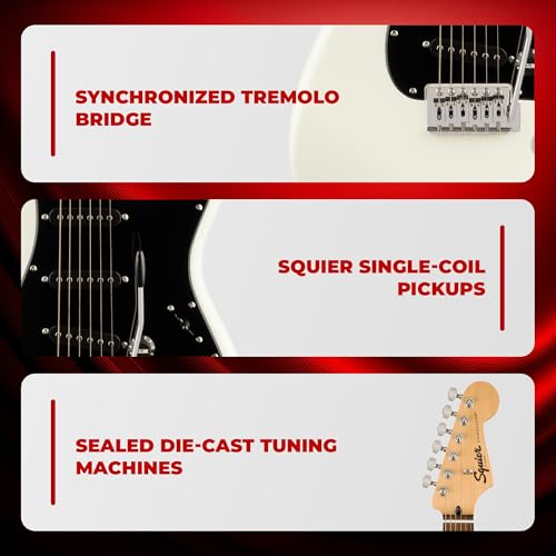 Image of Fender FSR Squier Sonic Stratocaster, Laurel Fingerboard, Black Pickguard, Arctic White