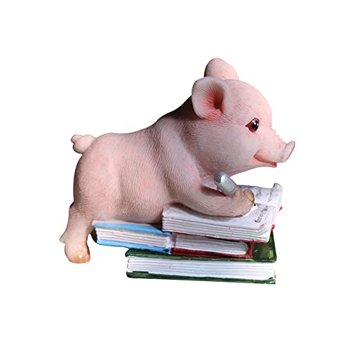 Figura decorativa cerdito en resina divertida miniatura 6