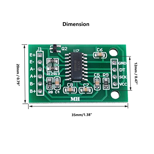 5pcs hx711 load cell amplifier ad 24 bits precision breakout board dual-channel weighing sensors converter modules for arduino for raspberry pi