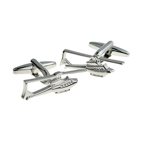 Mancuernillas para hombre con diseño de helicópteros miniatura 1