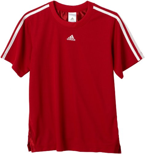 adidas Big Boys' 3-Stripe Short Sleeve Top