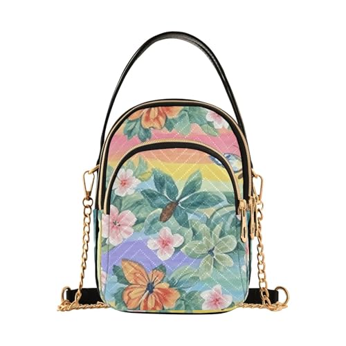 Womens Shoulder Handbags Tote Bag Quilted Purses for Women Butterfly Design Satchel for Travel Camping,Multi12