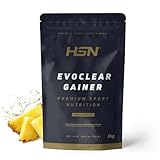 HSN Evoclear Gainer Ananas 1 kg, Mass Gainer Clear, leicht, Proteinisolat WPI+ Kohlenhydrate 2:1, Magnesium und DigeZyme, glutenfrei, ohne Soja, vegetarisch, ohne Dosierer