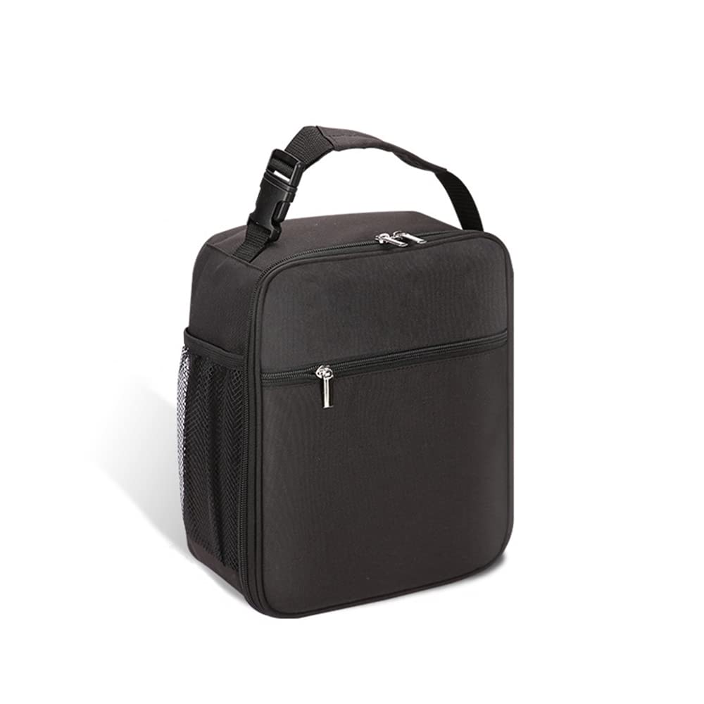 Lunchbag Insulated Waterproof Portable Picnic Insulated Food Storage Box Tote Lunch Bag Cooler Bag for Family Camping Beach BBQ Fishing Black