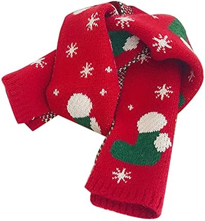 LA HUATE Kids Scarves Autumn Winter Wool Knit Scarf Warm Solid Color Neckerchiefs Collar Neck Warmer
