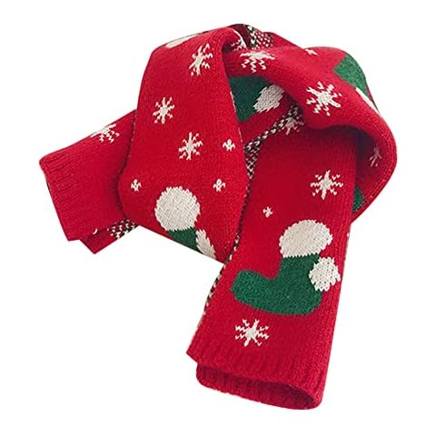 Meliyaa Kids Christmas Warm Knitted Scarf Cover